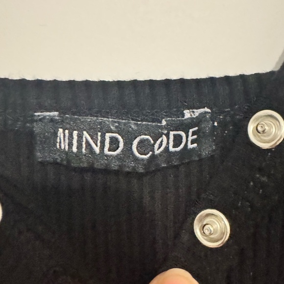 Mind Code Black Ribbed Mini Dress - Picture 4 of 5